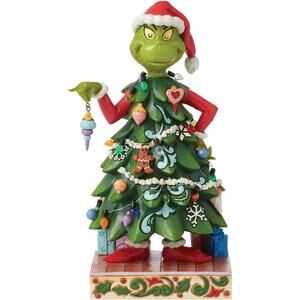 Dr. Seuss Grinch Dressed as a Christmas Tree Figurine NIB